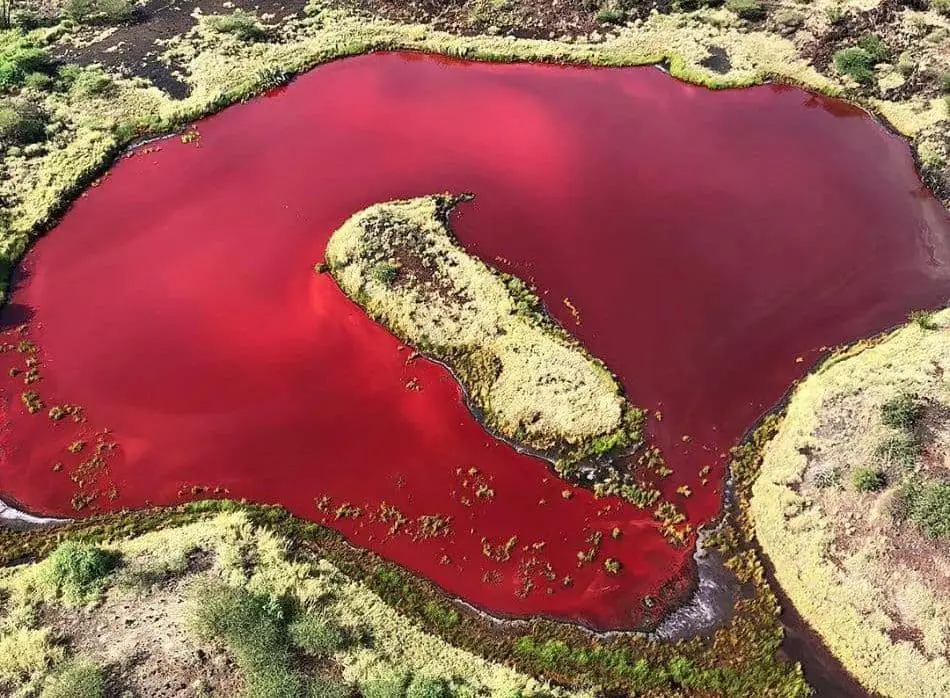 Blood-red alkaline lake in Kapedo (Hidden Gem Attractions in Kenya)
