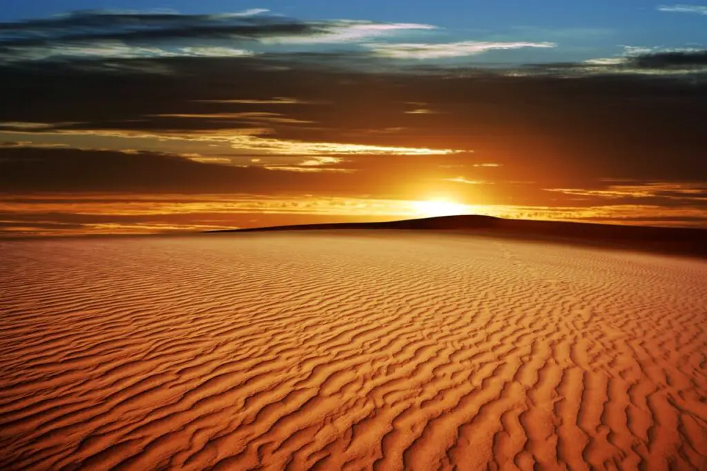 Kalahari`s Desert sunset, one of the top Deserts in Africa