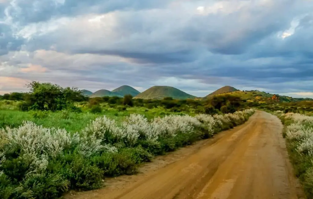 Five Sister`s Hill at Tsavo National Park
